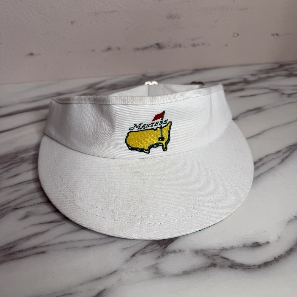 VINTAGE Masters Golf Visor Hat Cap Strapback Augusta American Needle USA OS